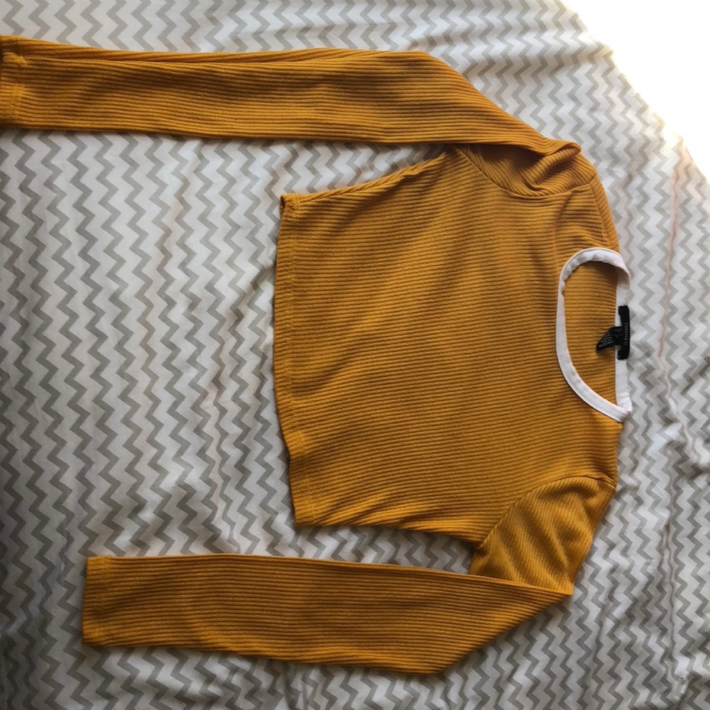 Yellow crop top